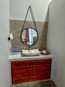 Bedroom mirror in Zanzibar